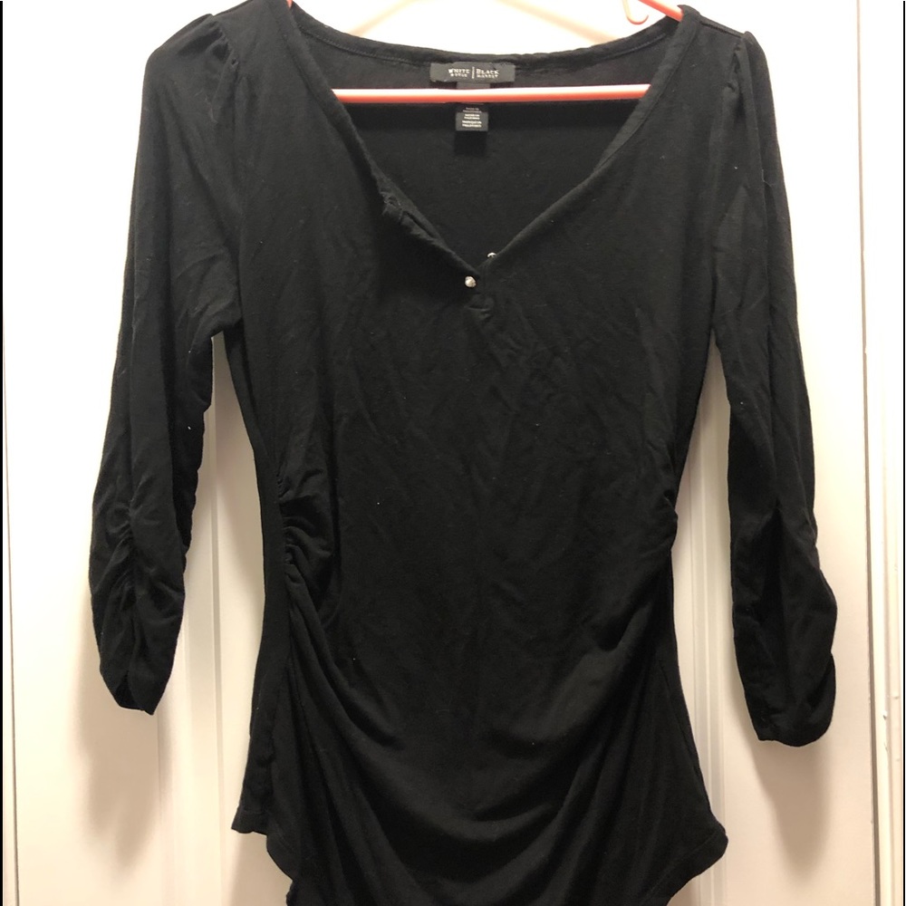 Black long sleeve maternity shirt
